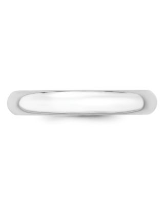 Men's 4mm Comfort Fit Band Ring in 14K White Gold 