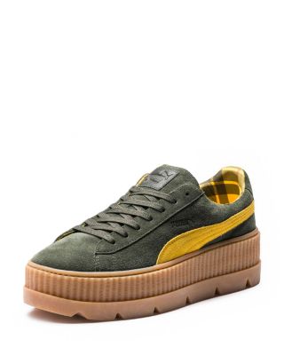 Cleated Creeper Suede Platform Sneakers 