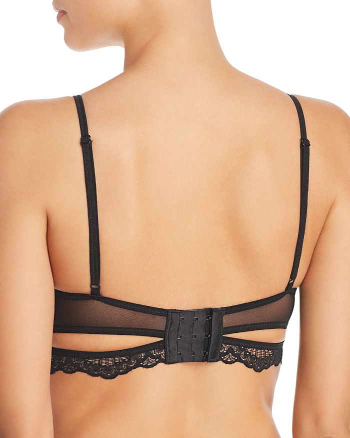THISTLE AND SPIRE Thistle & Spire Kane Strappy Sheer Lace Bralette - Black