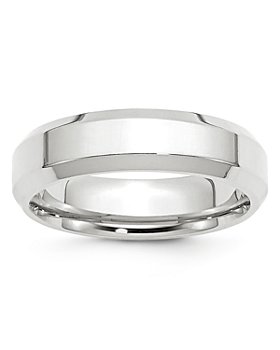 Bloomingdale's - Men's 6mm Bevel Edge Comfort Fit Band in 14K White Gold - 100% Exclusive