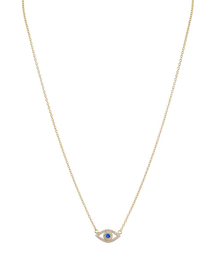 Shop Aqua Sterling Silver Evil Eye Pendant Necklace, 15 - 100% Exclusive In Gold