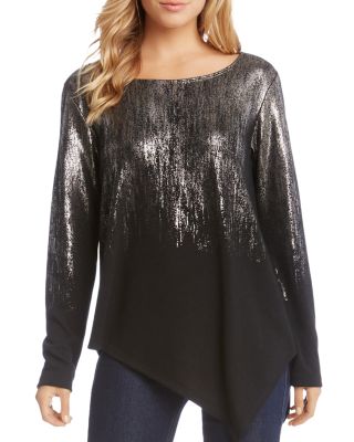 Karen Kane Ombré Foil Print Sweater 