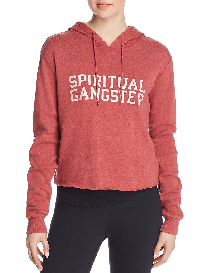 Spiritual Gangster Varsity Cropped Hoodie Bloomingdale s