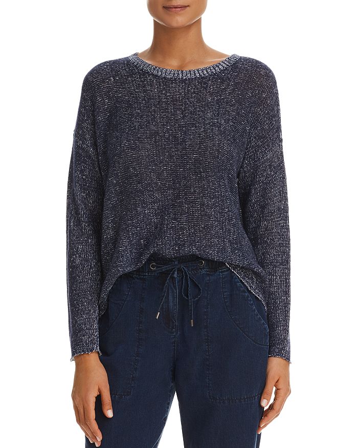 Eileen Fisher Marled Organic Linen Sweater Bloomingdale s