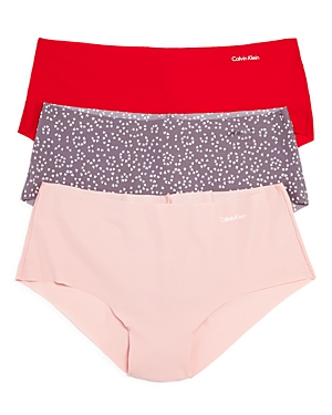 Calvin Klein Invisibles Hipster 3-pack Qd3559 In Empower/rose/jasper Heart