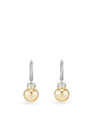David Yurman Solari Drop Earrings with Diamonds 18K Gold