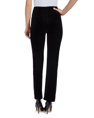 Velvet Straight-Leg Pants