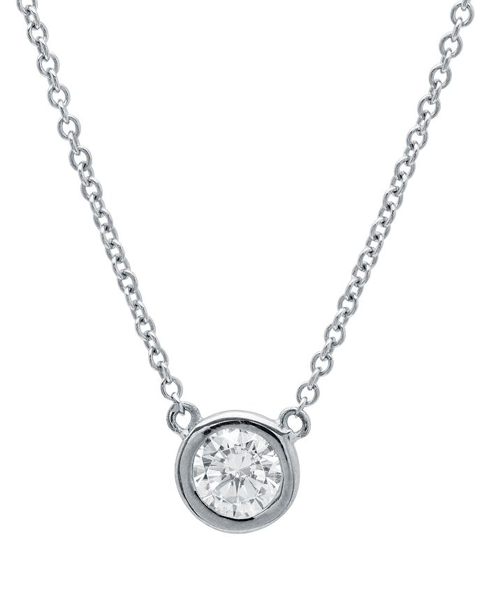 Crislu Circle Pendant Necklace, 16 In Silver