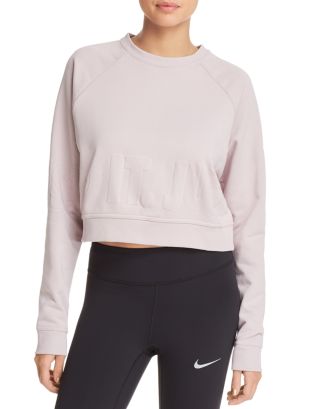 Nike Embossed Cropped Sweatshirt | Bloomingdale's