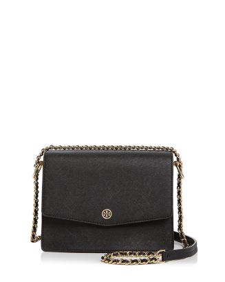 Tory Burch Robinson Convertible Mixed-Media Shoulder Bag - Luxed