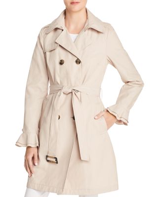 buttoned trench coat