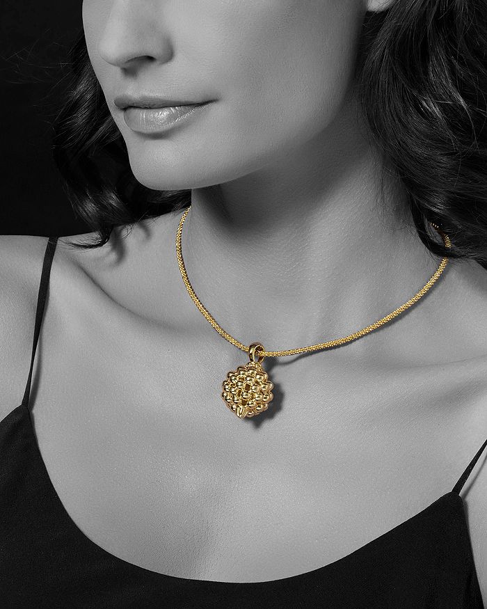 Lagos Caviar Gold Collection 18k Gold Pendant In Gold