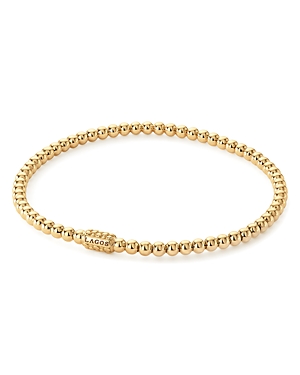 Lagos Caviar Gold Collection 18K Gold Beaded Bracelet, 3mm
