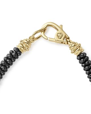 Gold & Black Caviar Collection 18K Gold & Ceramic Five Station Bracelet