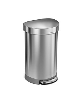 simplehuman - 45L Semi-Round Step Can with Liner Rim 