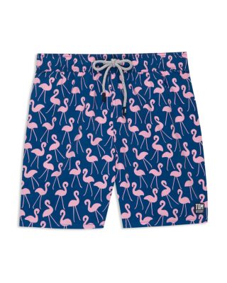 Flamingo Print Swim Trunks