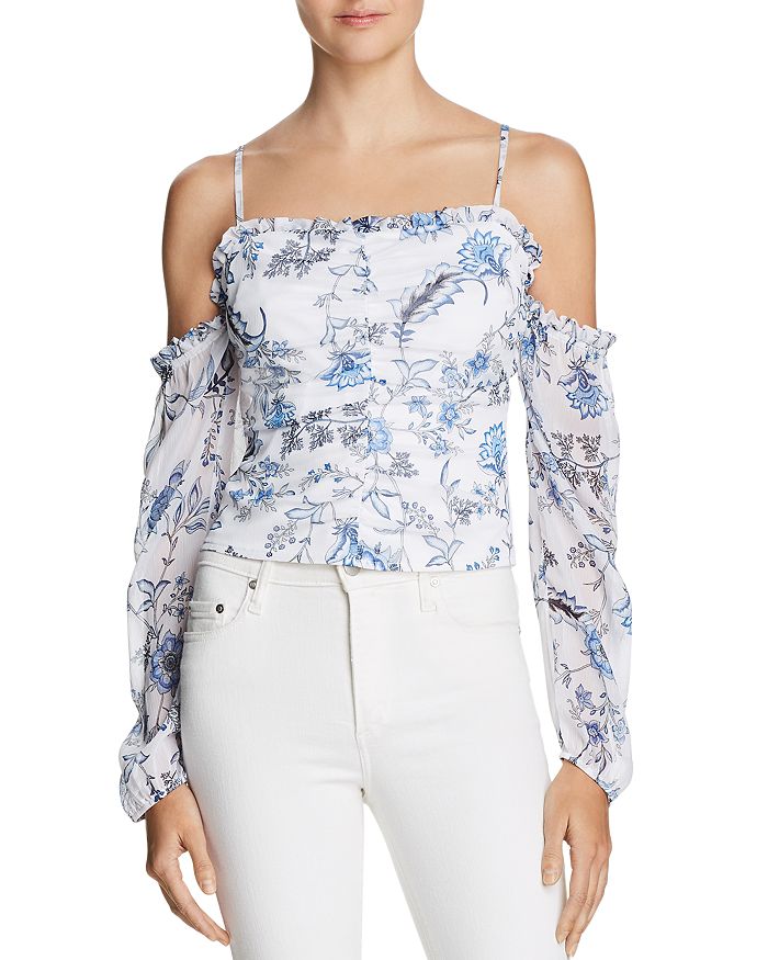 Guess cold shoulder best sale top