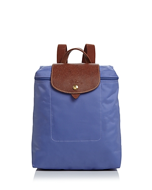 Longchamp 'le Pliage' Backpack - Purple In Lavender Purple/gold