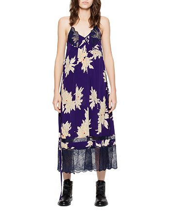 Zadig & Voltaire Roses Blossom Silk Dress | Bloomingdale's