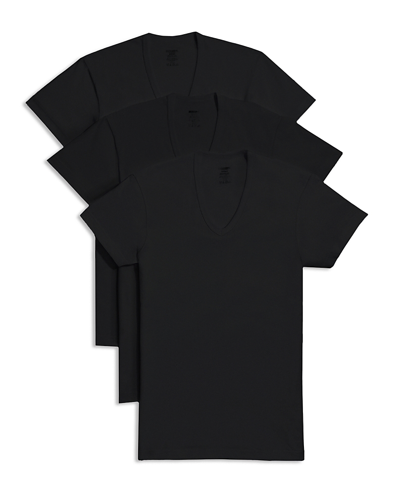 2(x)ist 3pk Slim Fit V-neck T-shirt In Black