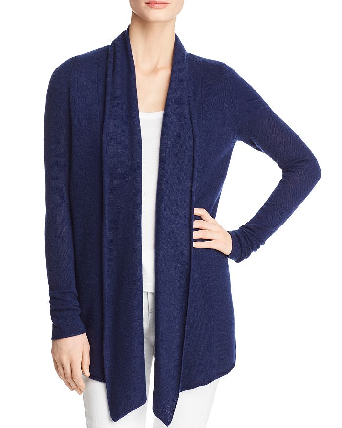 C By Bloomingdale's Open-front Cashmere Cardigan - 100% Exclusive In Navy