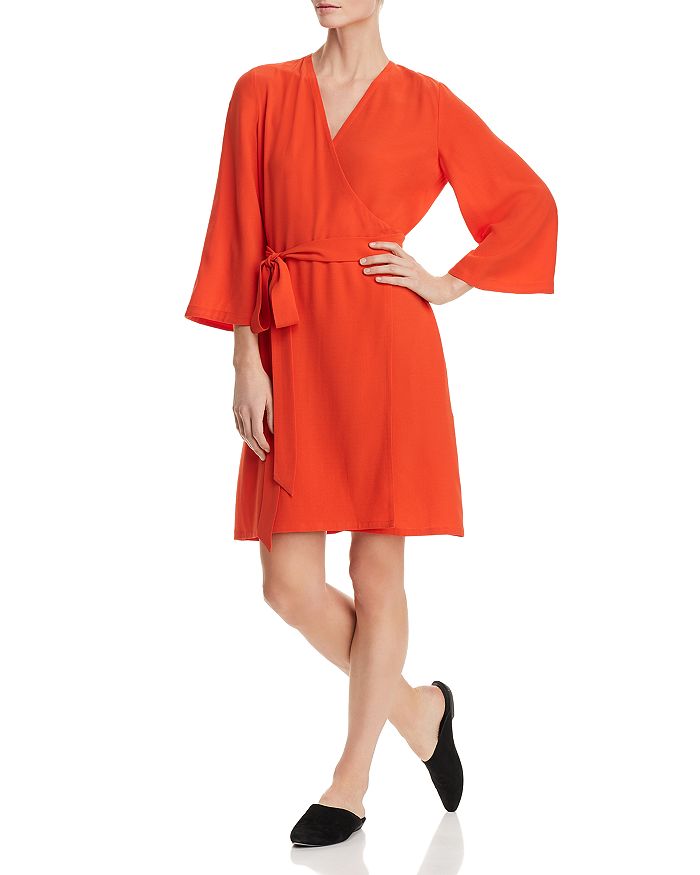 Eileen Fisher Silk Wrap Dress 100 Exclusive Bloomingdale s