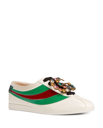 Gucci Women's Falacer Leather Low Top Lace Up Bowler Sneakers |  Bloomingdale's