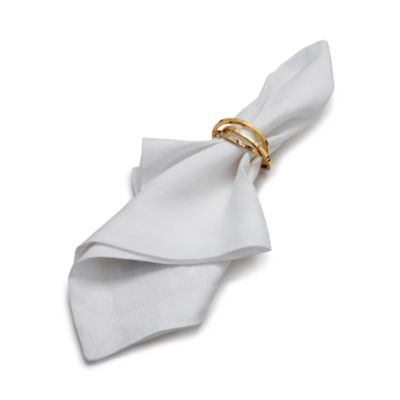 Hammered-Brass Bangles Napkin Ring - Exclusive