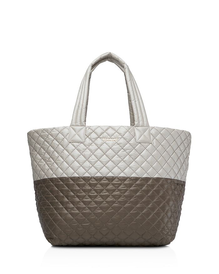 Mz Wallace Large Metro Tote In Clay/atmosphere/gold