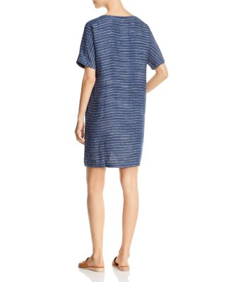 Eileen Fisher Striped Linen Tunic Dress | Bloomingdale's Women