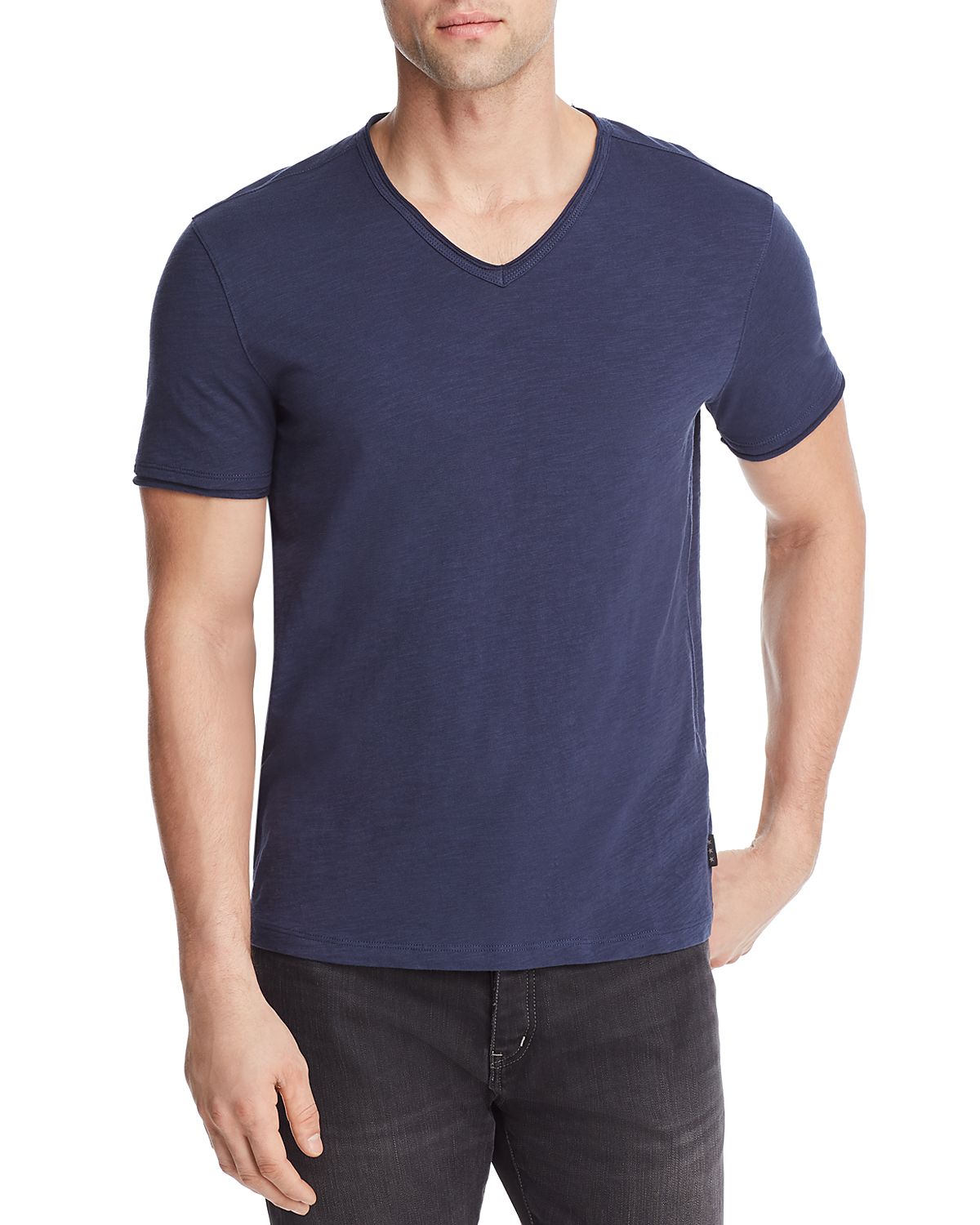 John Varvatos Star Usa Slub V-Neck Tee