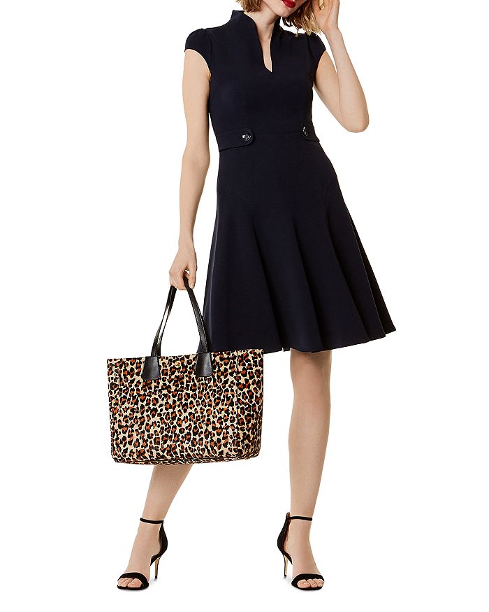 KAREN MILLEN Military FitandFlare Dress Bloomingdale's