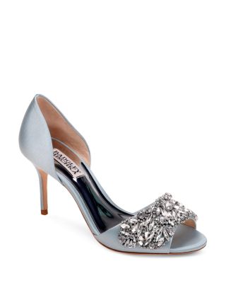 Badgley Mischka - Women's Hansen Embellished Satin d'Orsay High-Heel Pumps
