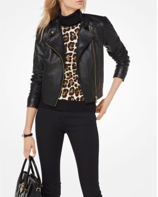 michael kors quilted moto jacket