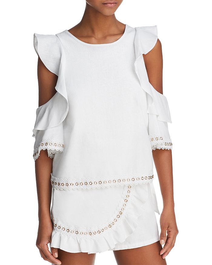 MISA Los Angeles Aline Cold Shoulder Top Bloomingdale s