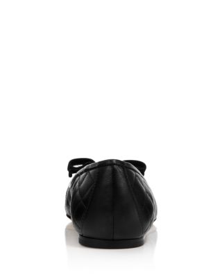 Women's Varina Quilted Leather Cap Toe Ballet Flats 