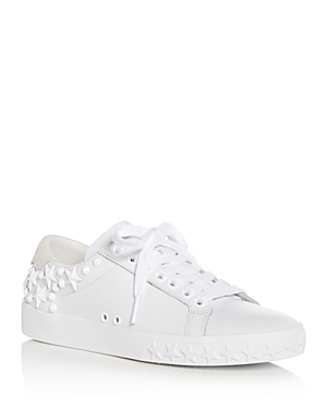 ASH WOMEN'S DAZED EMBELLISHED LEATHER LACE UP SNEAKERS,480004