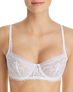 Skarlett Blue 'minx' Unlined Lace Demi Underwire Bra In White/bridal Blues