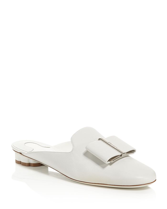 Salvatore ferragamo flower heel mules cheap