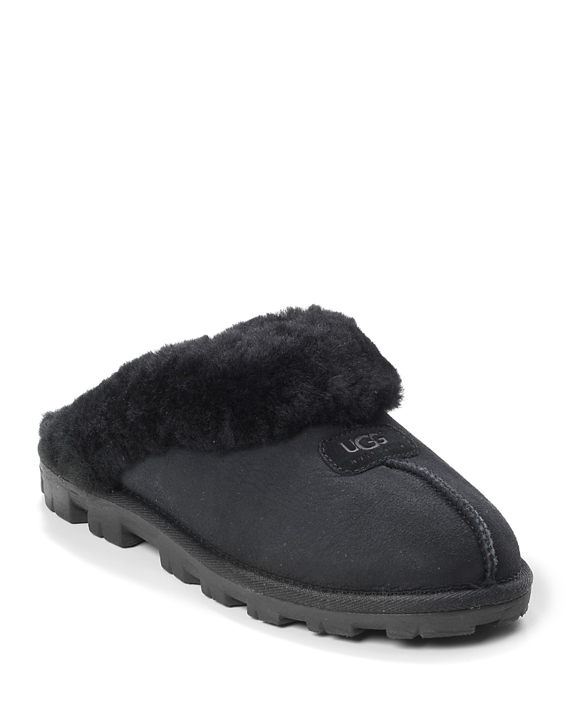 Ugg Shearling Lined Slipper In Black