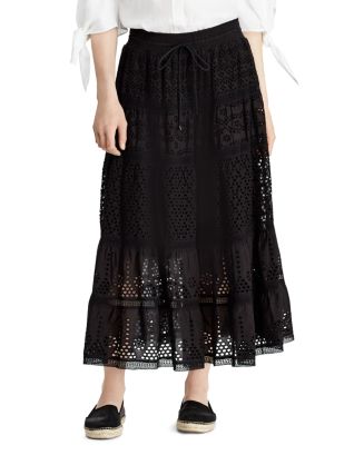 Ralph Lauren Mixed-Lace Maxi Skirt | Bloomingdale's