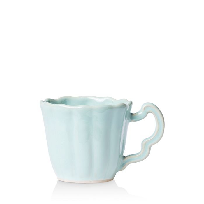Vietri Incanto Scallop Stoneware Mug In White