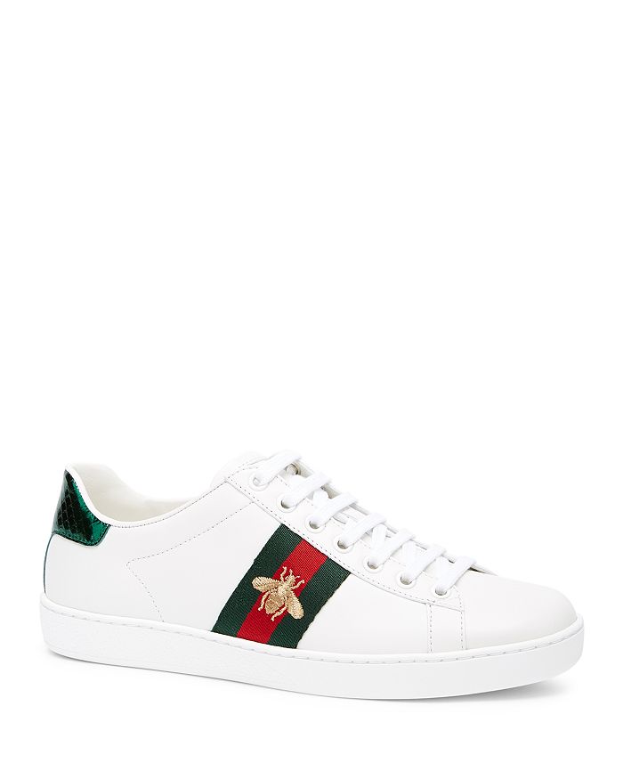 Gucci Women's Gucci Ace Sneaker with Web, White, Leather