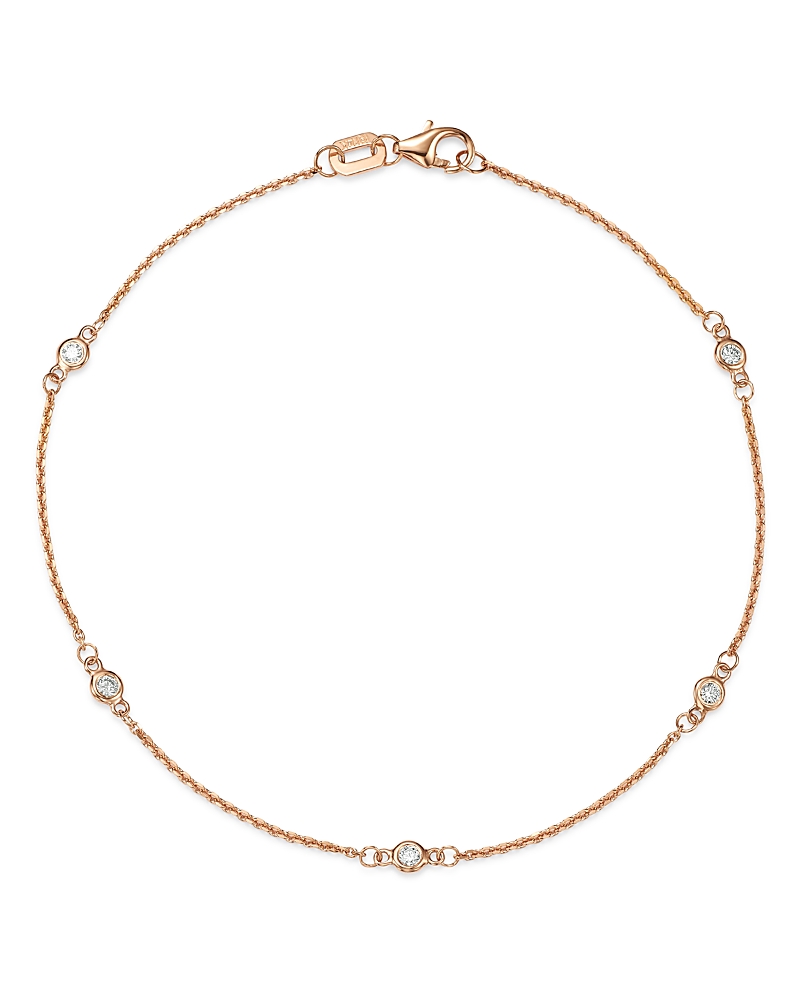 Bloomingdale's Fine Collection Diamond Station Bracelet in 14K Rose Gold, 0.10 tcw