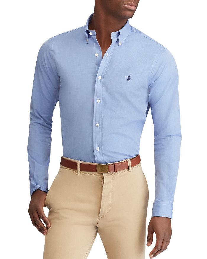 Polo Ralph Lauren Slim Fit Button-down Shirt In Blue