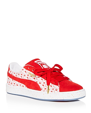 PUMA WOMEN'S HELLO KITTY CLASSIC SUEDE & LEATHER LACE UP SNEAKERS,36630601