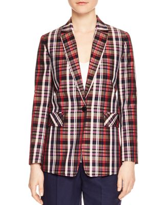 sandro plaid blazer