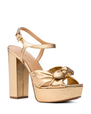 MICHAEL Michael Kors Women's Pippa Leather Platform High-Heel Sandals ...