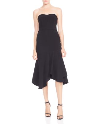 halston strapless dress