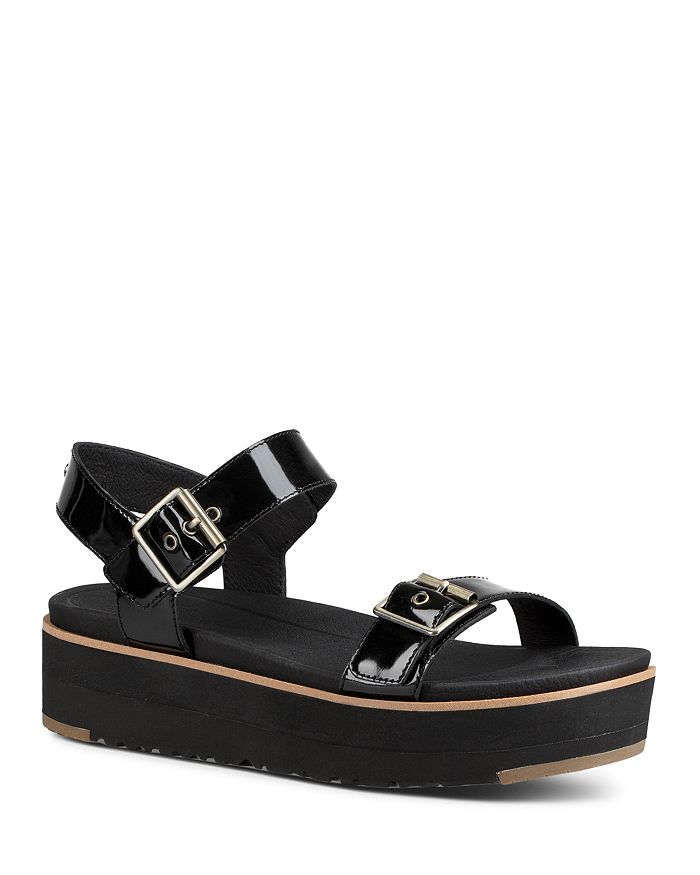 UGG® Women's Angie Leather Platform Sandals | Bloomingdale's